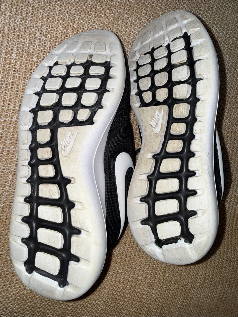 Nike Black and White Low-Top Running Sneakers